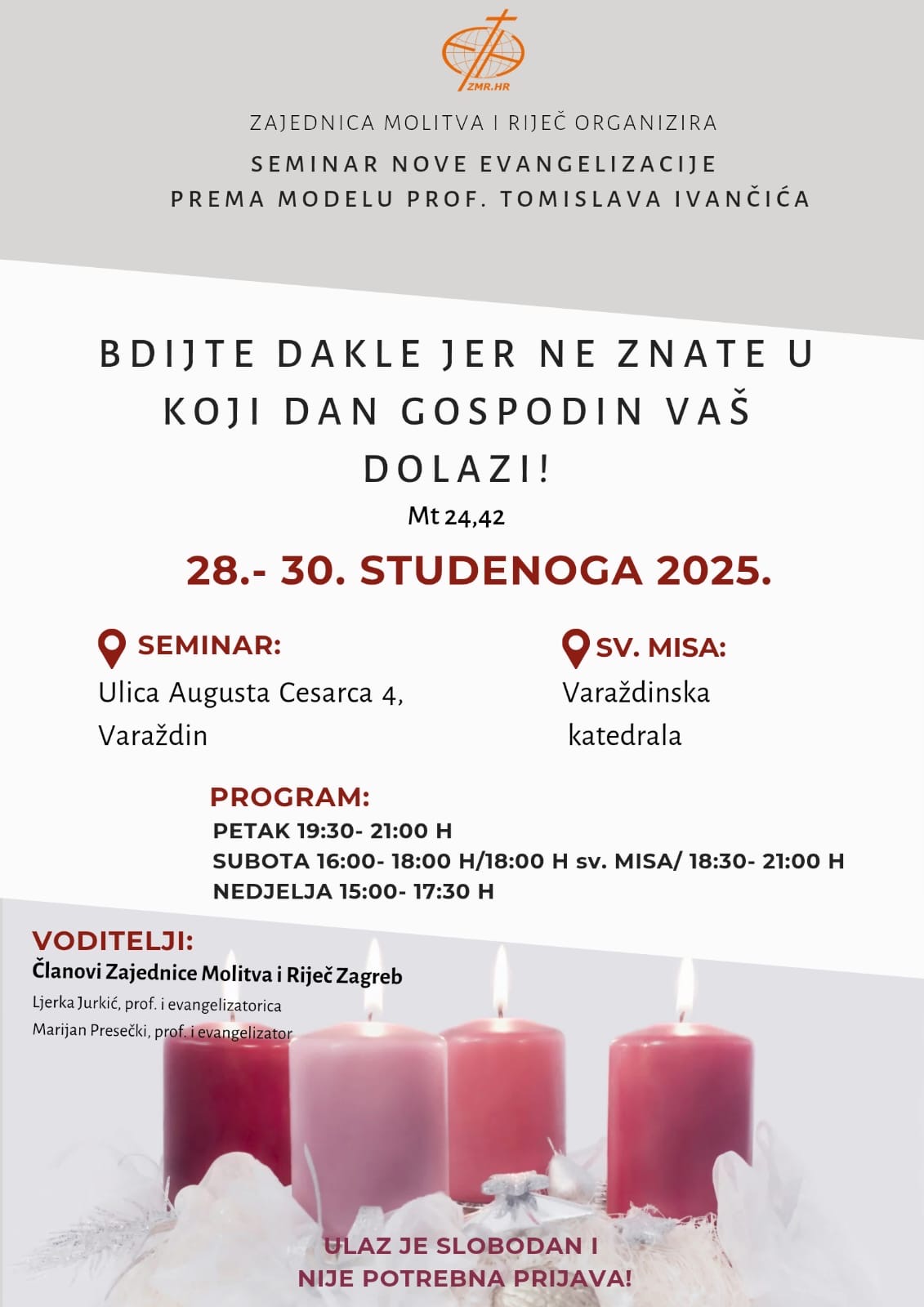 SEMINAR EVANGELIZACIJE PREMA MODELU PROF. TOMISLAVA IVANČIĆA